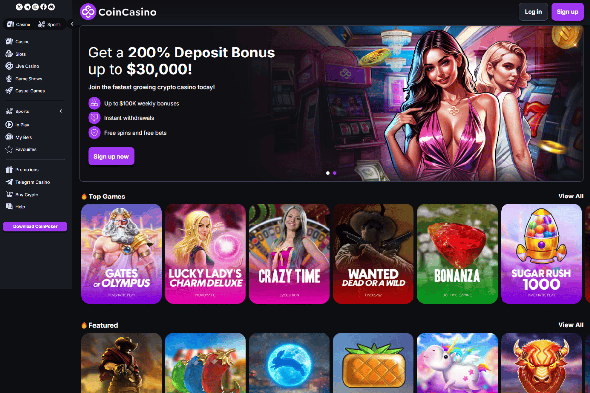 coincasino Najboljša spletna igralnica